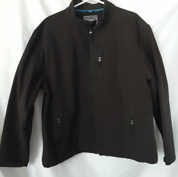 32 DEGREES WEATHERPROOF SOFTSHELL ZIP JACKET BLACK MENS SIZE XXL   NWOT - Picture 1 of 12